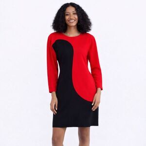 Chance Encounters Wool Blend Yin Yang Dress | Vintage | Sz. L